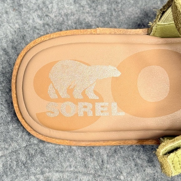 SOREL Ella II Slingback Sandal in Olive Shade Chalk- Sz 9.5 - Picture 6 of 8